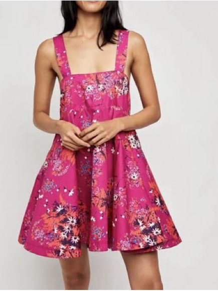 Free People Pink Floral Mini Dress